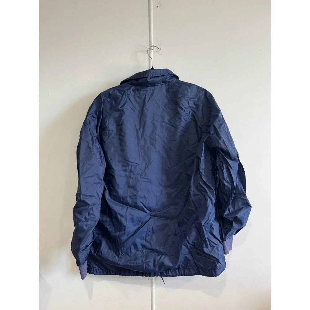 Antigua Jacket Mens Medium Blue Snap Front Lined Golf Windbreaker Country Club‎